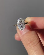 1 pezzo anello elegante e delicato da donna in argento sterling 925 con 4 grinfie, gioiello, regalo di compleanno, regalo per festa