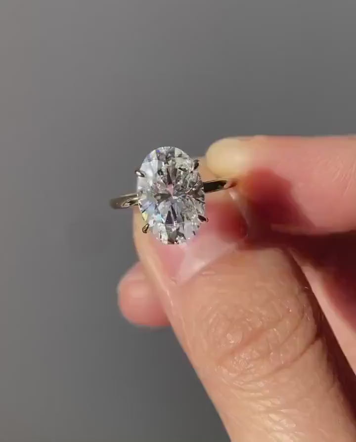 1 pezzo anello elegante e delicato da donna in argento sterling 925 con 4 grinfie, gioiello, regalo di compleanno, regalo per festa