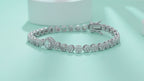 1 pezzo braccialetto tennis in moissanite, braccialetto tennis in argento sterling 925 da donna, braccialetto tennis personalizzato hip hop, regalo di lusso e di moda per san valentino, festa della mamma, matrimonio, anniversario, compleanno