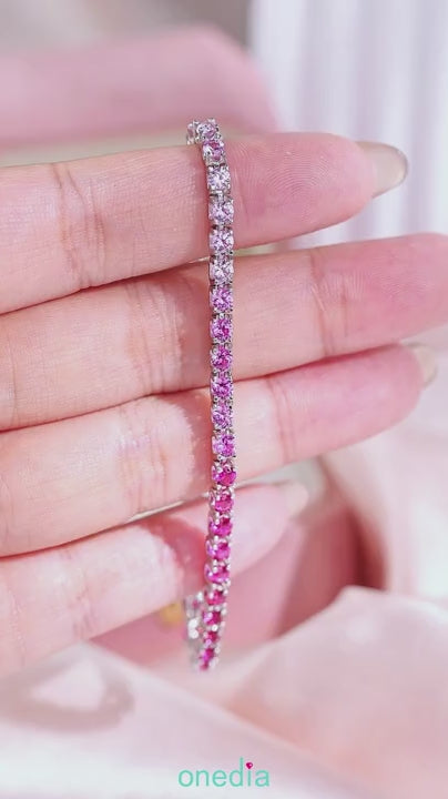 1 100% traccette da ruby tennis per donne, tracolla da ruby ggent 925 sterling argento bianco oro placcato per indossare quotidianamente le donne