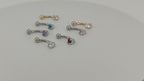 1 pezzo di piercing ad anello per sopracciglia in acciaio inossidabile 316 con cubic zirconia tondo lucido da 3 mm, popolare gioiello da corpo regalo per donne e uomini