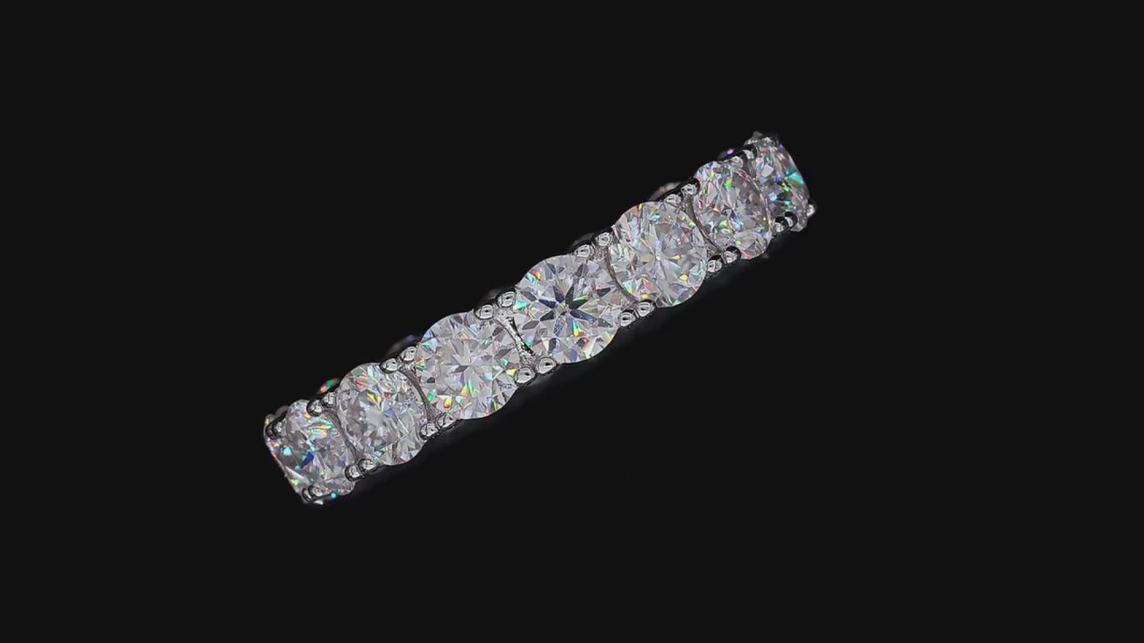 Anello giornaliero semplice con morganite da 4,0 mm / 5,1 ct