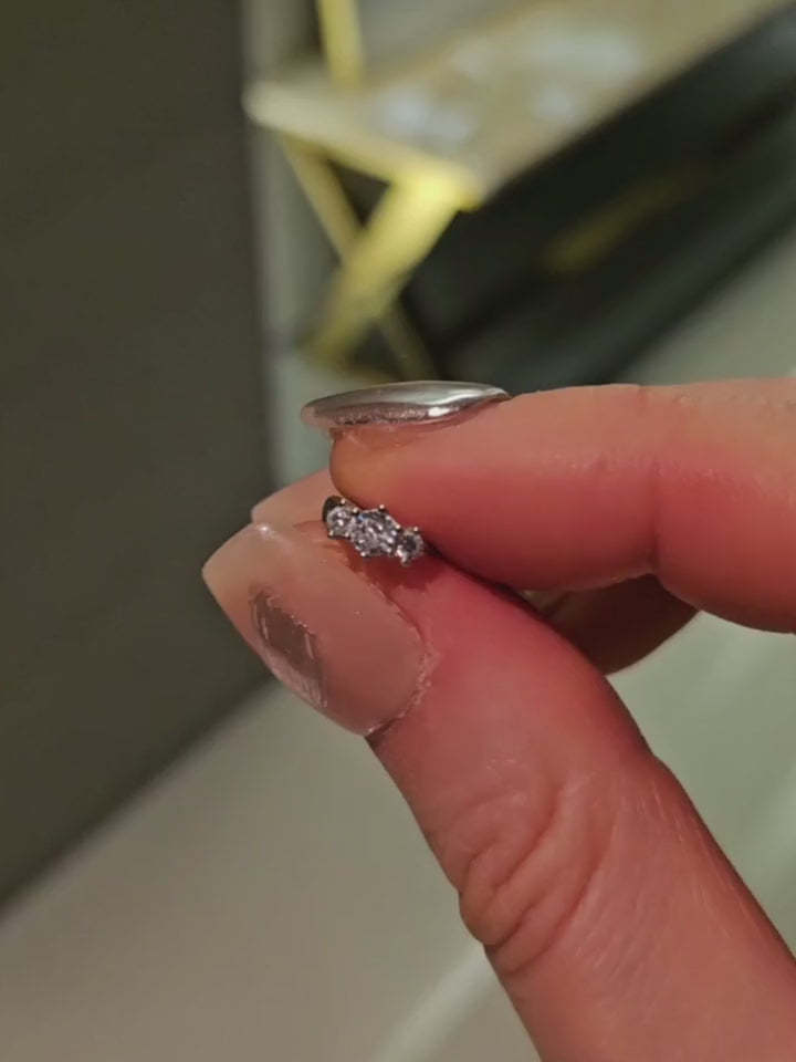 1 pezzo orecchini a cerchio in zirconia cubica scintillanti in argento sterling 925 placcati in oro 18k con barretta superiore del cartilagine dell'orecchio per donne da indossare quotidianamente, feste di matrimonio e san valentino