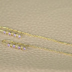 Una coppia di orecchini in argento sterling s925 con frange, orecchini, fermagli per orecchie per uso quotidiano, gioielli per donne come regalo