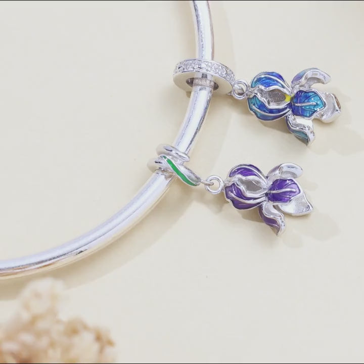 Panpoki 1 pezzo ciondolo d argento sterling s925 a forma di loto cavo blu per realizzare bracciali e collane fai da te, ideale come regalo per compleanni e regali per donne