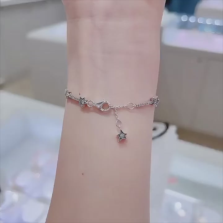1 pezzo braccialetto popolare in argento sterling s925 con zirconi cubici a forma di osso di serpente per gioielleria fai-da-te, regalo di gioielli alla moda
