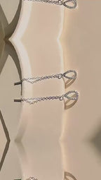 1 coppia di orecchini in argento sterling eleganti, raffinati e di lusso con fiocco lungo e pendente, con zirconi, adatti alle donne e alle ragazze per l'uso quotidiano, idea regalo per san valentino