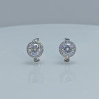 2 pezzi alla moda e versatili 50pt moissanite orecchini a bottone in argento 925 per le donne, adatti per l'uso quotidiano, in ufficio, alle feste o come regalo di gioielli per la festa della mamma orecchini di strass