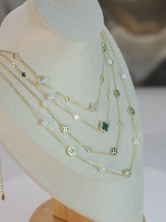 1 pezzo collana in argento sterling 925 a forma di quadrifoglio - un bellissimo simbolo di buona fortuna, perfetto per occasioni speciali, compleanni o uso quotidiano. design elegante e senza tempo che si adatta a qualsiasi outfit e rappresenta un dono