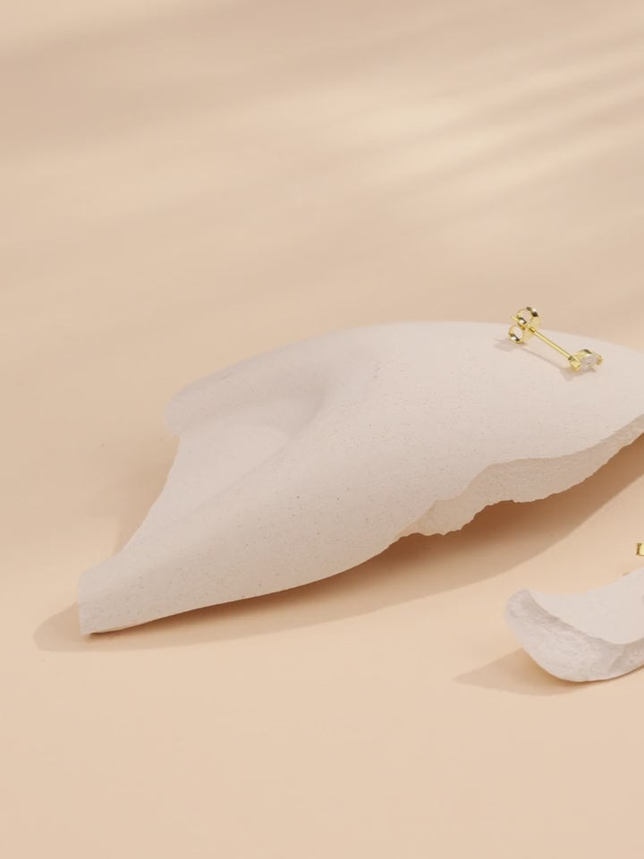 3 orecchini singoli asimmetrici in argento sterling 925 per donna, orecchini a perno adatti come gioielli per anniversari e spose, gioielleria fine
