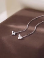 1 paio orecchini a bottone in argento sterling 925 con cuore d'amore earline nuovi orecchini con nappe stile lungo orecchini pendenti placcati in oro 18 carati gioielli con borchie a goccia femminili