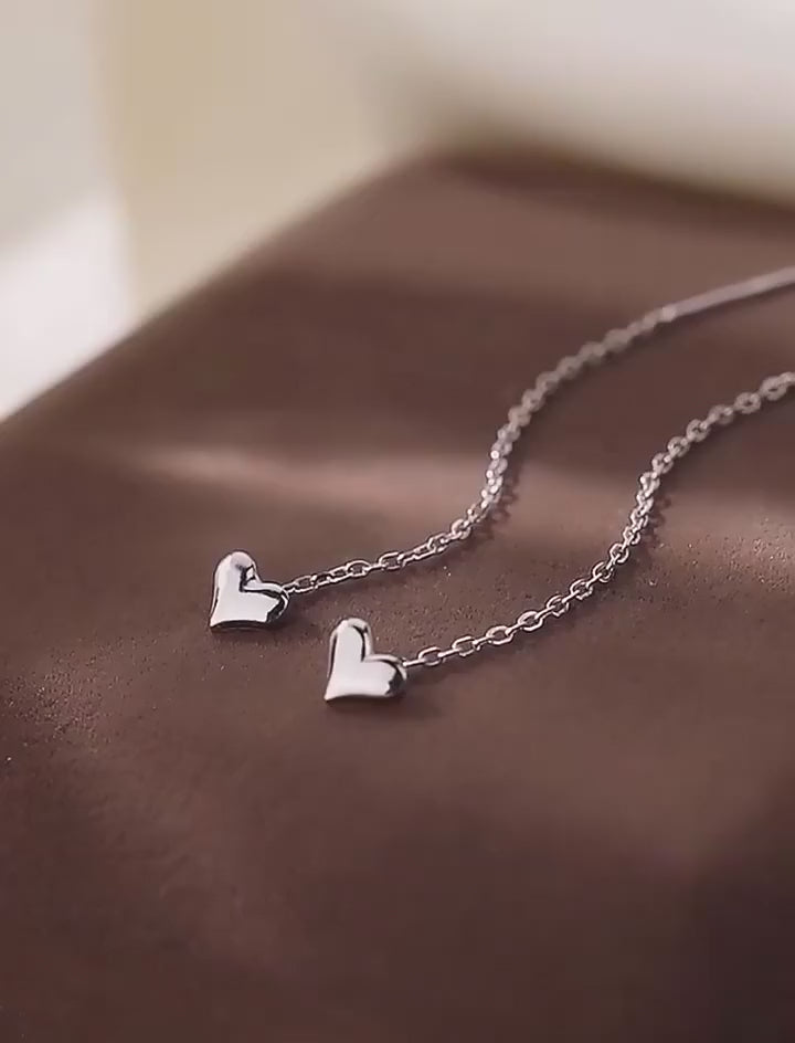 1 paio orecchini a bottone in argento sterling 925 con cuore d'amore earline nuovi orecchini con nappe stile lungo orecchini pendenti placcati in oro 18 carati gioielli con borchie a goccia femminili