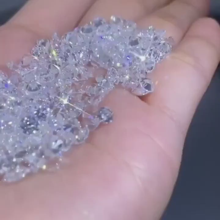 10 pezzi di diamanti creati in laboratorio, tondi 0,003ct-0,008ct/0,8mm-1,25mm, gemme sciolte, colore d-e, purezza vs-vvs, diamanti artificiali, adatti per la realizzazione fai-da-te di gioielli, anelli, orecchini, collane/pendenti.