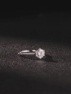1 pezzo anello di lusso in argento sterling 925 con vero moissanite da 2ct e strass per donne, anello di fidanzamento, promessa eterna, regalo per anniversario, gioielleria da sposa