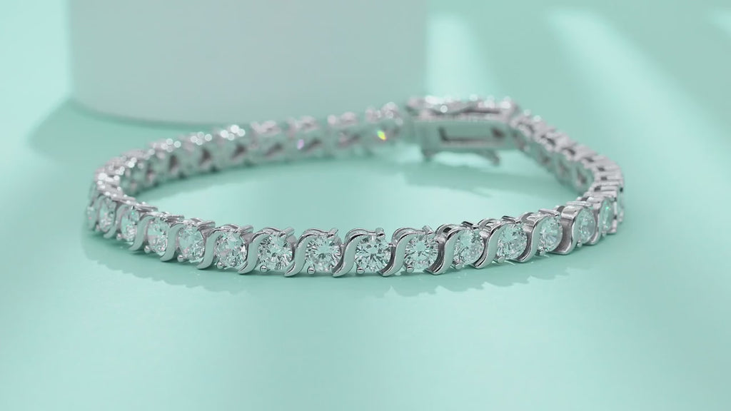 1 pezzo braccialetto tennis in moissanite in argento sterling 925, braccialetto tennis di lusso in stile hip hop, regalo ideale per san valentino, festa della mamma, matrimonio, anniversario, compleanno