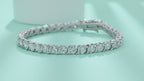 1 pezzo braccialetto tennis in moissanite in argento sterling 925, braccialetto tennis di lusso in stile hip hop, regalo ideale per san valentino, festa della mamma, matrimonio, anniversario, compleanno