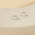 1 coppia di orecchini a goccia con pendente di perle di conchiglia in argento sterling 925, gioiello di qualita per anniversari, san valentino per le donne
