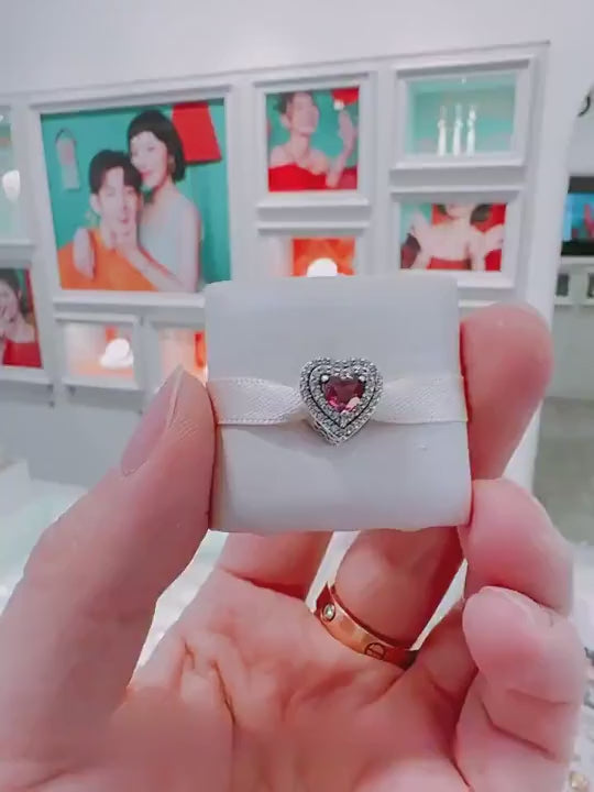 Ciondolo in argento sterling s925 a forma di cuore cavo, ciondolo elegante, adatto per bracciali fai-da-te, gioielli da donna, san valentino
