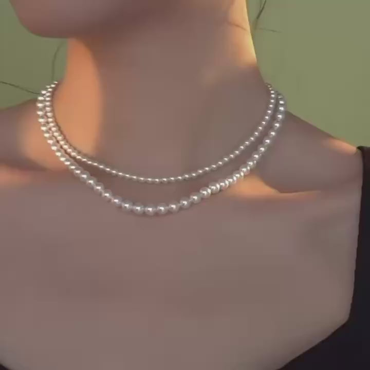 1 pezzo braccialetto e collana in stile classico e dolce realizzati in argento sterling 925 con perline e conchiglia, di design alla moda per decorazione quotidiana n022 b015