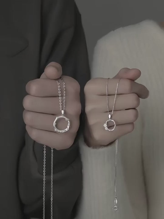 Collana in argento sterling per coppia, uomo e donna, di design fresco e semplice, catena da colletto, pendente a forma di fiore spinoso, regalo di san valentino