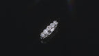 Xujia 1 pezzo anello solitario in argento sterling 925 con moissanite rotonda da 4mm per donne, gioiello semplice e alla moda da regalo con certificato gra