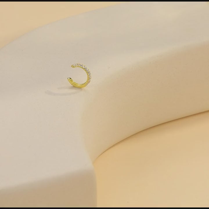1 pezzo orecchini a cerchio classici in oro con micro pave di zirconi cubici in argento sterling s925 senza piercing orecchini per feste da donna gioielleria raffinata festa di nozze accessori in oro 18 carati
