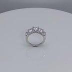 1 pezzo anello singolo stile vintage in argento 925 con moissanite - gioielleria di moda raffinata con design unico in alluminio, aspetto semplice e classico, ideale come regalo per la fidanzata, proposta, fidanzamento, matrimonio, san valentino,