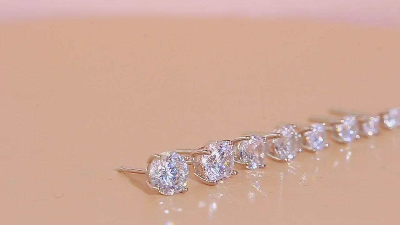 1 paio di veri orecchini a perno rotondi di zirconi cubici di pietra preziosa in argento 925 sterling per donne, ragazze, uomini, gioielli unisex regalo