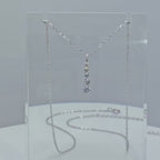 1 pezzo collana semplice e alla moda in moissanite di argento sterling 925, adatta per l'uso quotidiano delle donne, feste, lavoro, san valentino, natale, regalo di gioielli per la festa della mamma