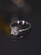 Esberry 1 pezzo anello di fidanzamento con moissanite 1ct per donna, anello eternity in argento sterling 925, anello promessa anniversario anello nuziale, regalo di gioielleria di lusso