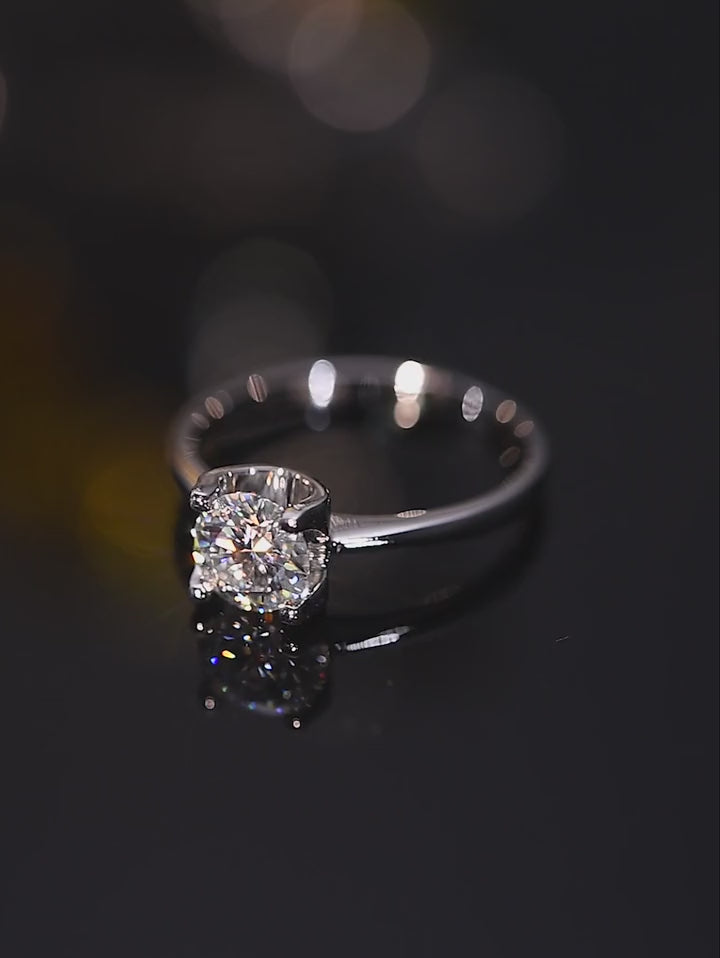Esberry 1 pezzo anello di fidanzamento con moissanite 1ct per donna, anello eternity in argento sterling 925, anello promessa anniversario anello nuziale, regalo di gioielleria di lusso
