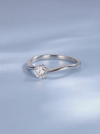 1 pezzo anello in argento sterling 925 rotondo e brillante con zirconi, gioiello da donna per fidanzamento, anniversario, accessorio di moda, regalo