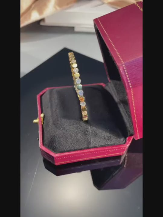 1 pezzo bellissimo braccialetto a schiava in argento 925 da donna, regalo per vacanze e feste, con favo in micro-pave