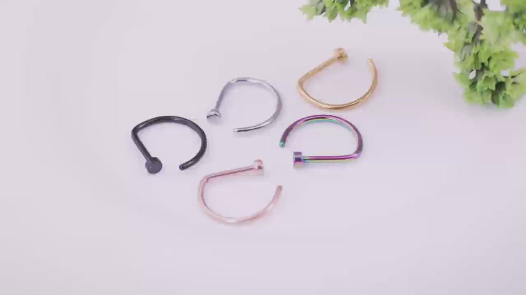 1 pezzo anello finto naso da uomo/donna in argento, clip da naso non perforante in acciaio inossidabile a forma di d punk di moda, gioielli corpo di piercing del setto perforazione