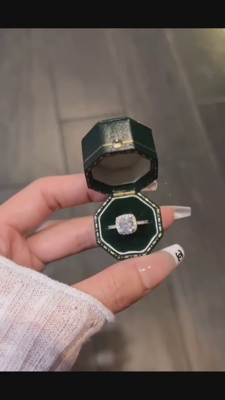 Esberry un anello di fidanzamento con diamante sintetico moissanite con zirconi, anello di nozze eterno, anello promessa, anello anniversario, anelli in argento sterling s925, gioielli di lusso, regali per donne, gioielli da sposa