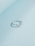 Modian semplice anello eterno in moissanite argento sterling 925, anello sottile luccicante per matrimonio, gioiello fine da regalo per donne