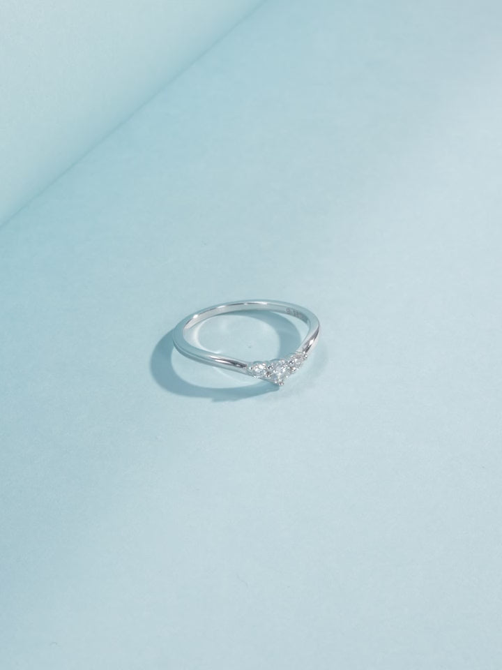 Modian semplice anello eterno in moissanite argento sterling 925, anello sottile luccicante per matrimonio, gioiello fine da regalo per donne